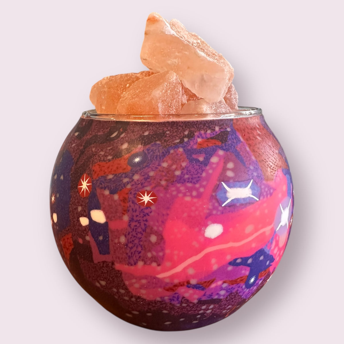 Galaxy Handcrafted Salt Lamp Diffuser With Dimmer Cord