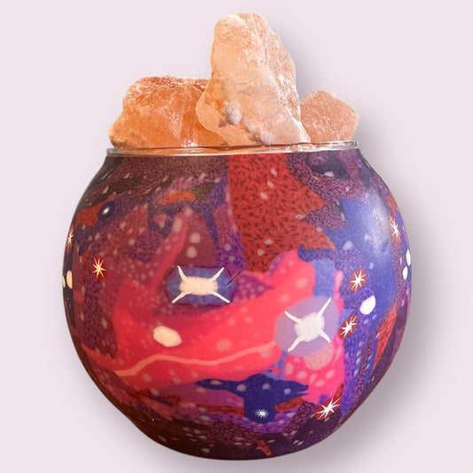 Galaxy Handcrafted Salt Lamp Diffuser With Dimmer Cord