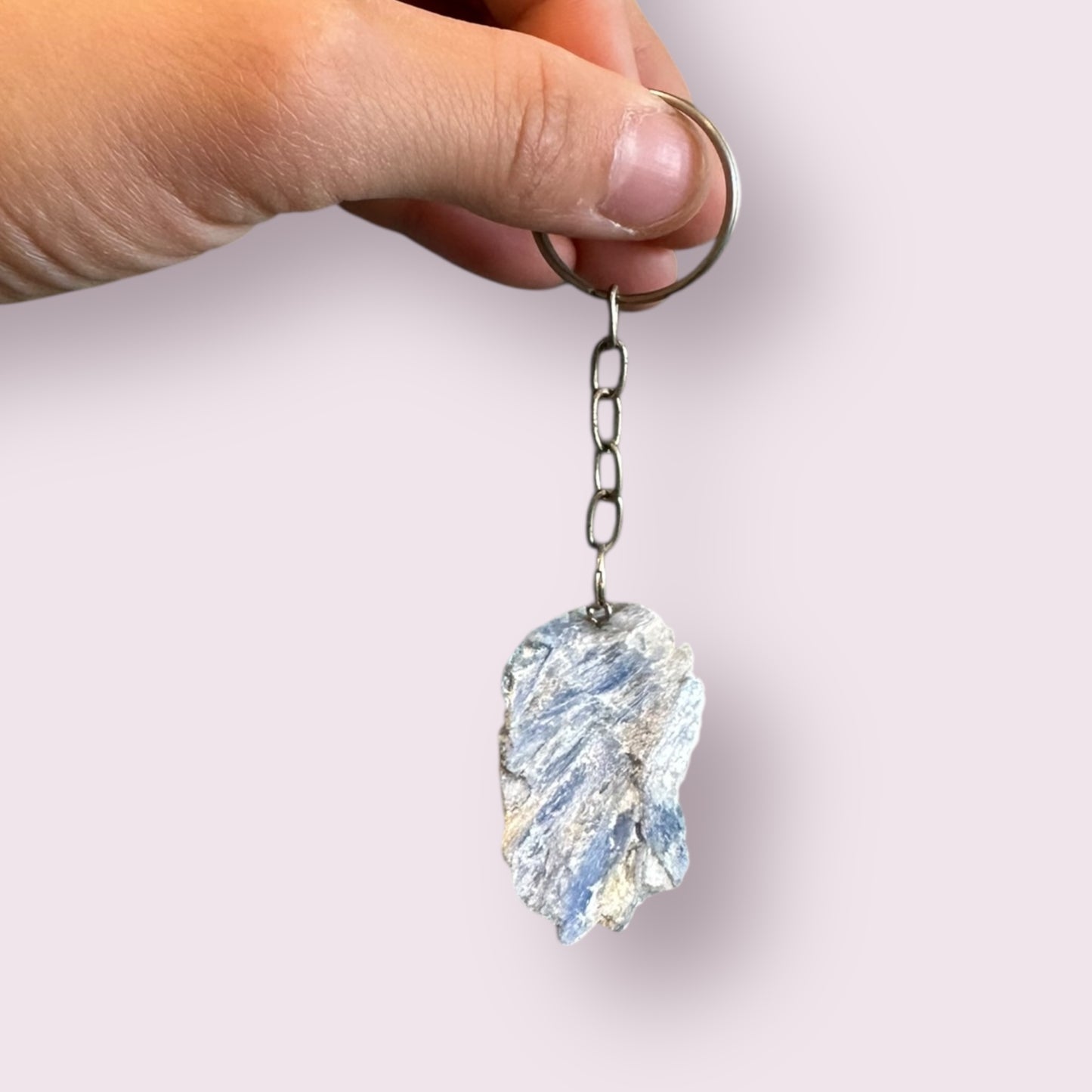Raw Blue Kyanite Keychain