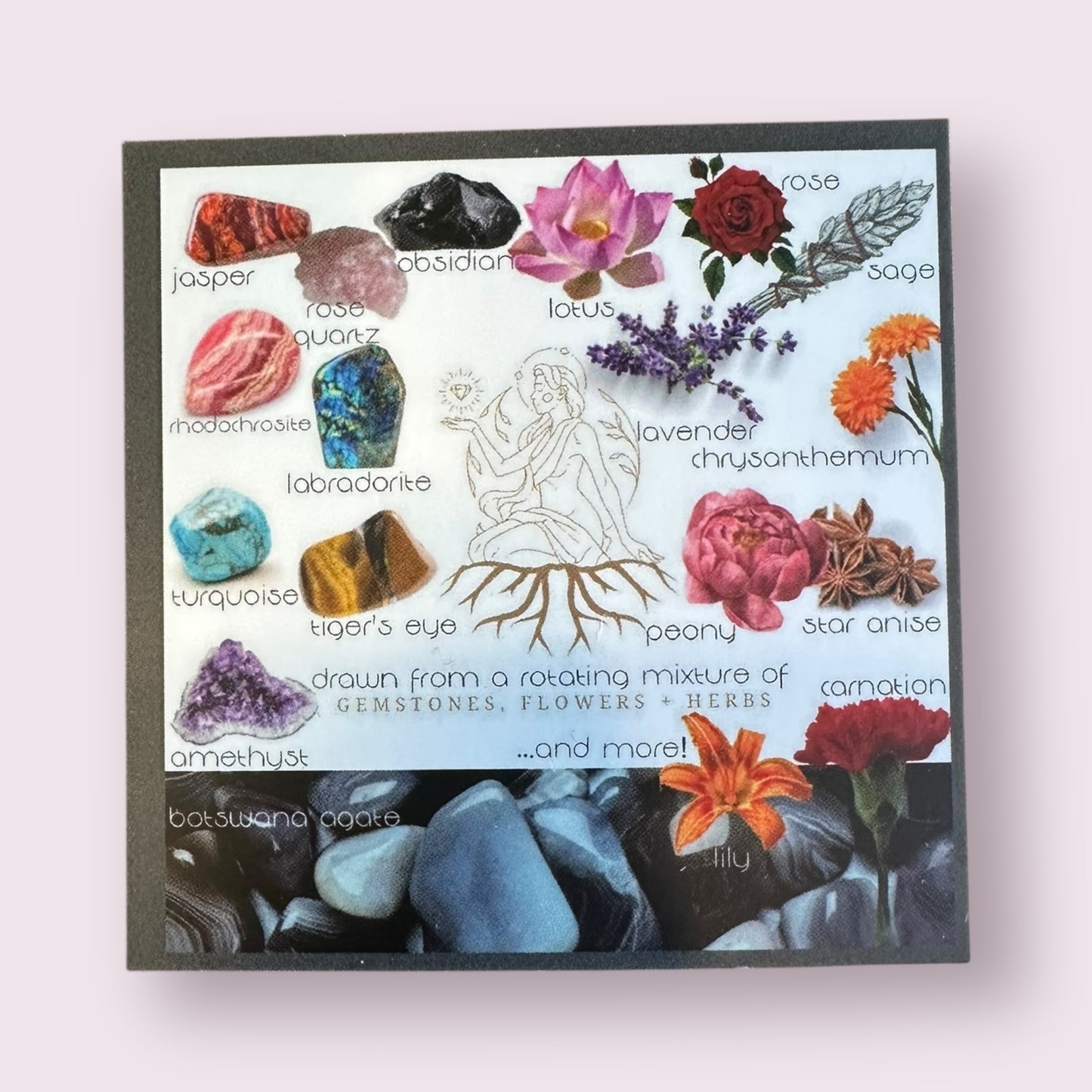 Sagittarius Crystal Candle, Zodiac Candle w/ Gemstones