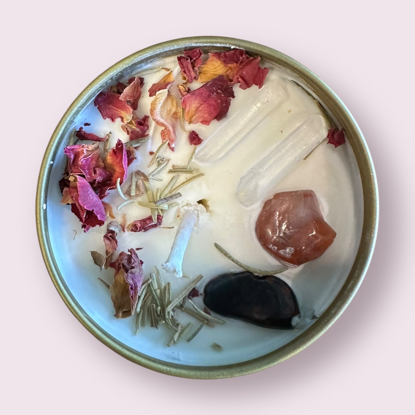 Sagittarius Crystal Candle, Zodiac Candle w/ Gemstones