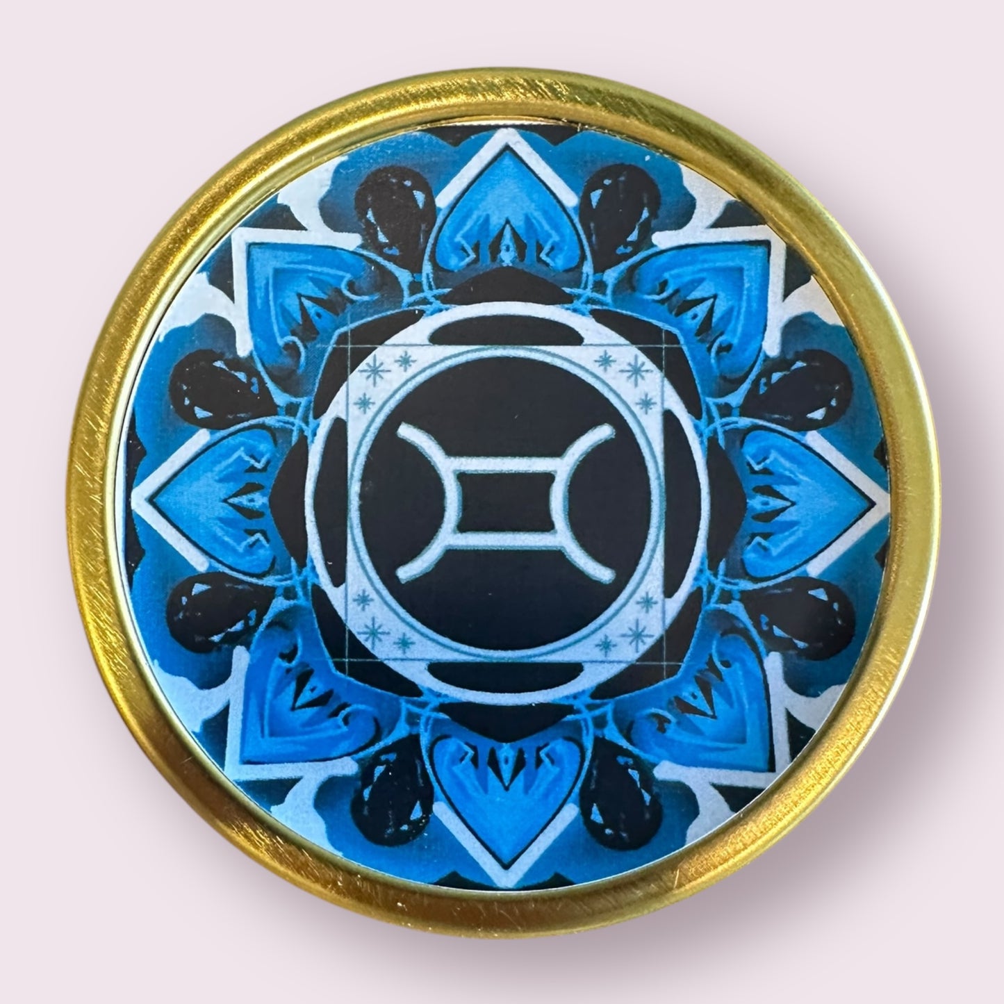 Gemini Crystal Candle, Zodiac Candle w/ Gemstones + Herbs