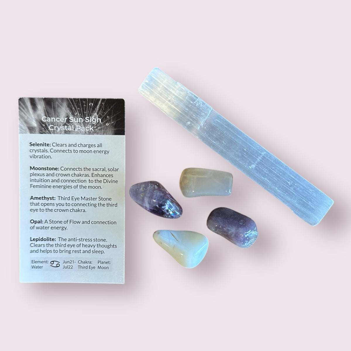 Cancer Sun Sign Crystal Pack