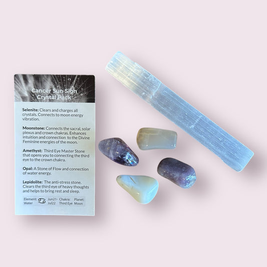 Cancer Sun Sign Crystal Pack