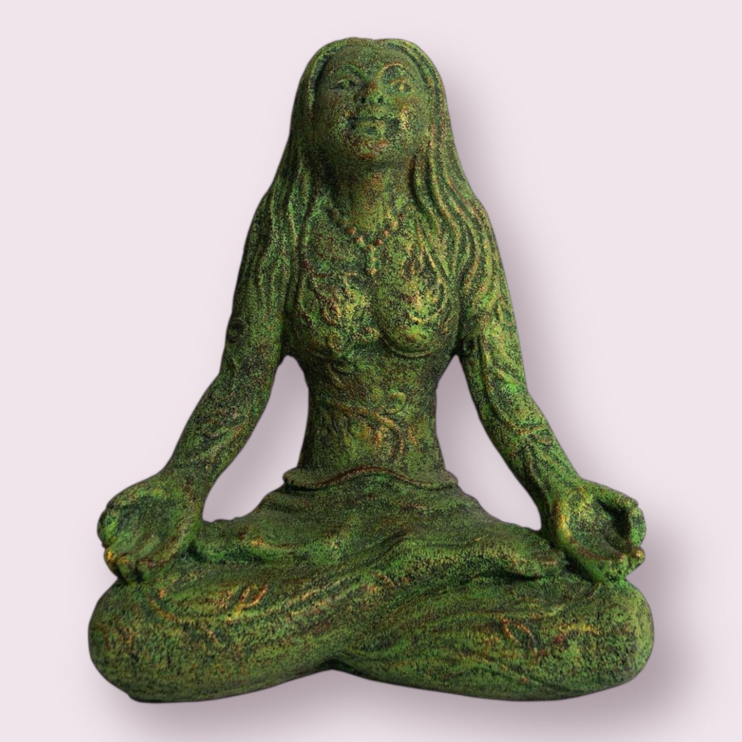 Volcanic Stone Statue - Mother Earth Lotus Pose