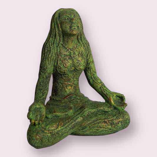 Volcanic Stone Statue - Mother Earth Lotus Pose