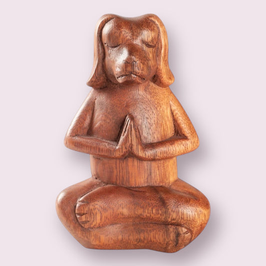 Wooden Meditation Dog