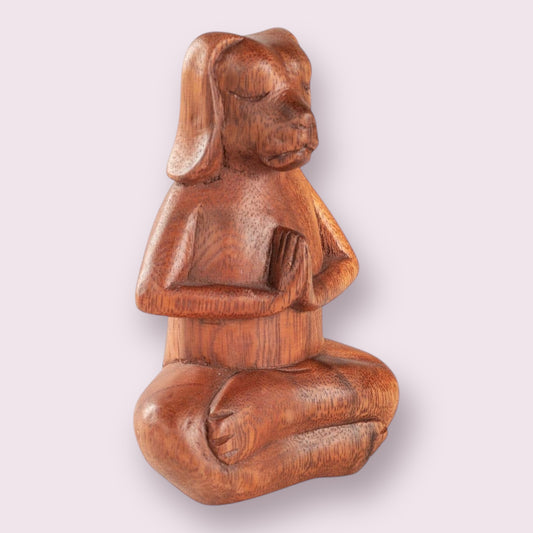 Wooden Meditation Dog