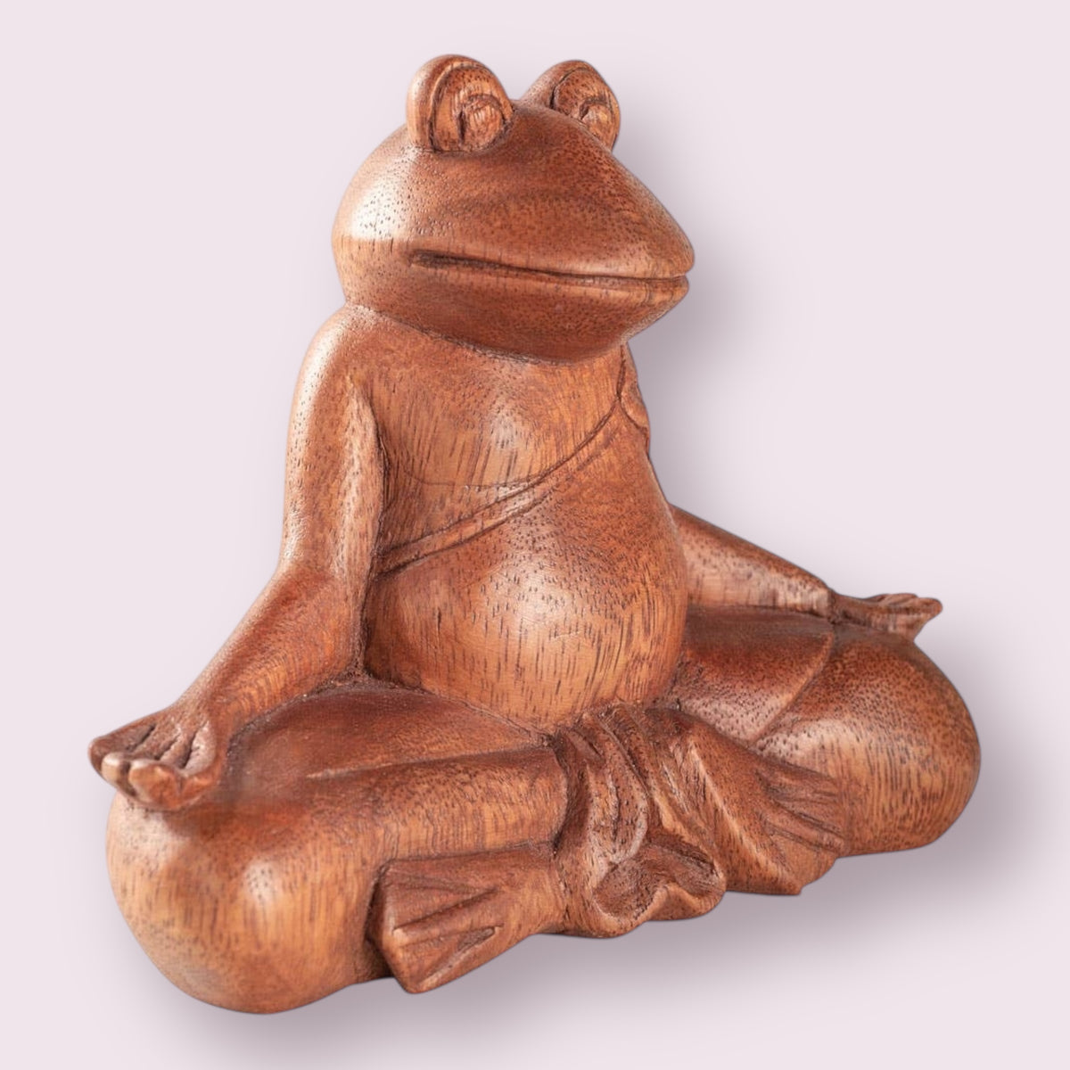 Wooden Meditation Frog