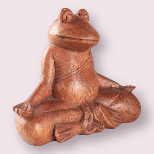 Wooden Meditation Frog