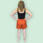 ELASTICIZED WAIST BAND LINING SHORTS1: Rust