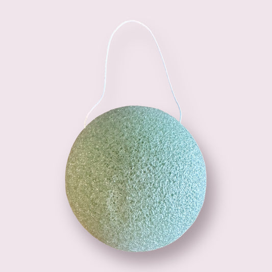 Natural Konjac Facial Cleansing Sponge | Earth Day: Seafoam Green