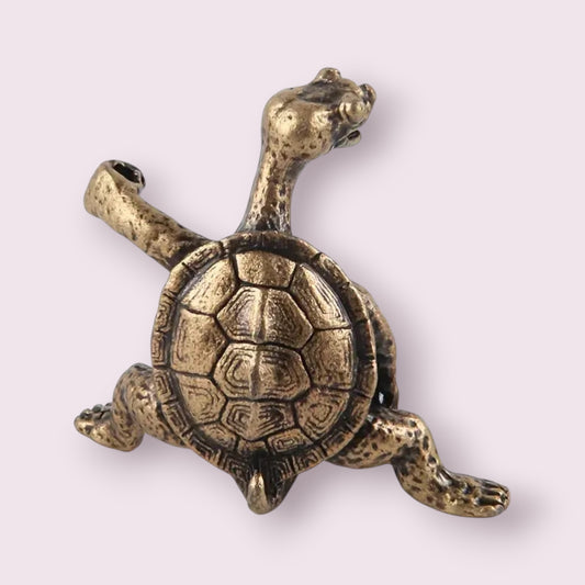 Kung Fu Turtle Incense Holder Bronze/Copper Unique Piece: Bronze