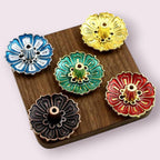 Random Color Enamel Lotus Incense Holder – Mini & Decorative