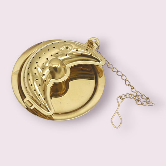 Gold Crescent Moon Stainless Steel Tea Infuser