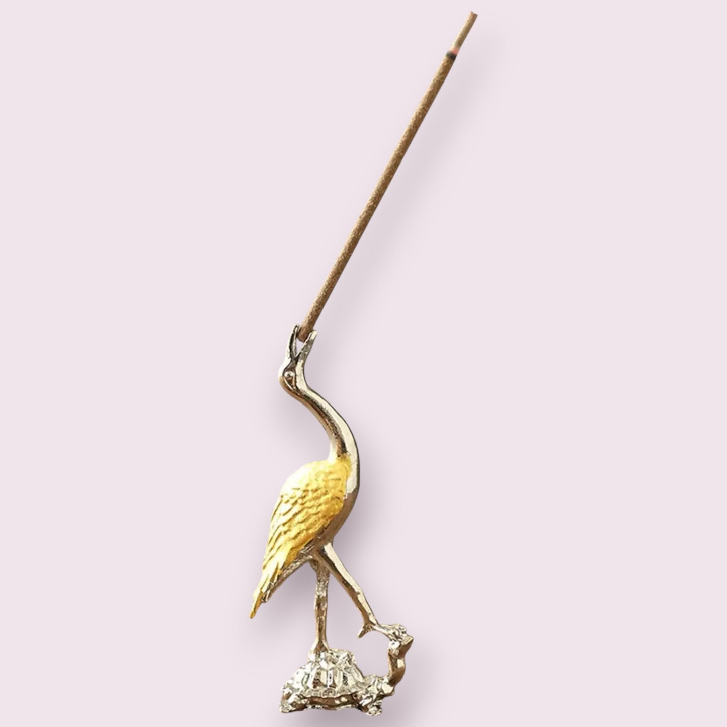Crane and Turtle Incense Holder – 4.3" Metal Ornament