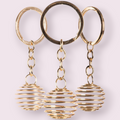 1 INCH LARGE SPRING PENDULUM KEYCHAINS: Gold