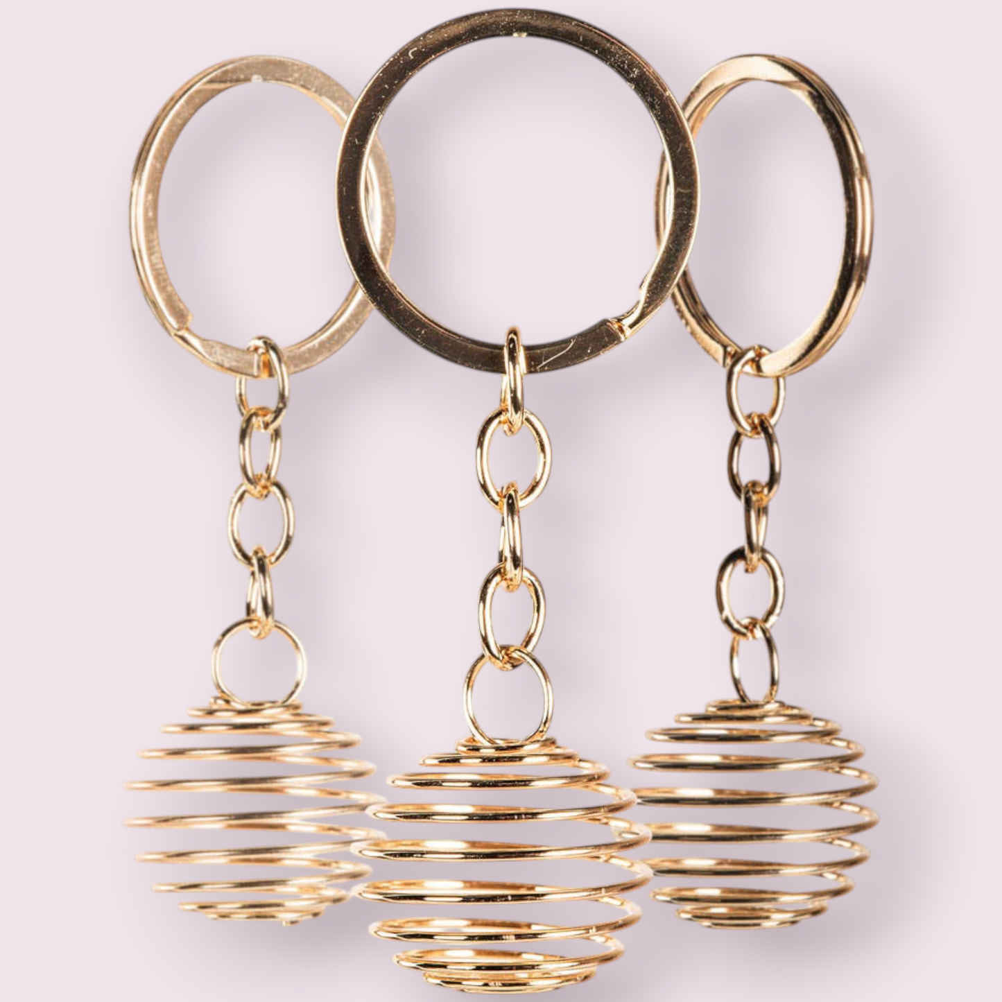 1 INCH LARGE SPRING PENDULUM KEYCHAINS: Copper