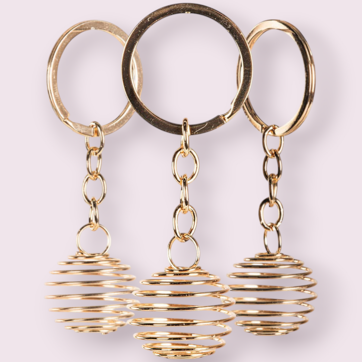 1 INCH LARGE SPRING PENDULUM KEYCHAINS: Copper
