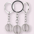 1 INCH LARGE SPRING PENDULUM KEYCHAINS: Silver