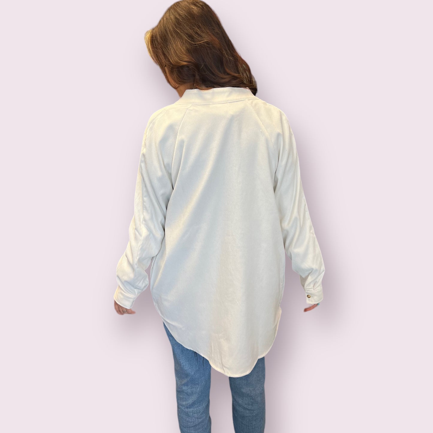 Pockets Corduroy Top - Ivory