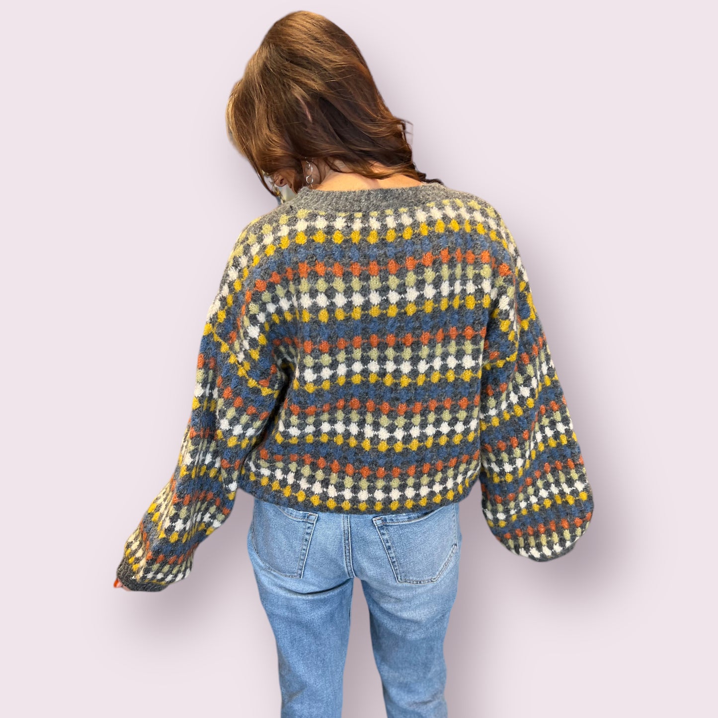 Multicolor Crew Knit Sweater