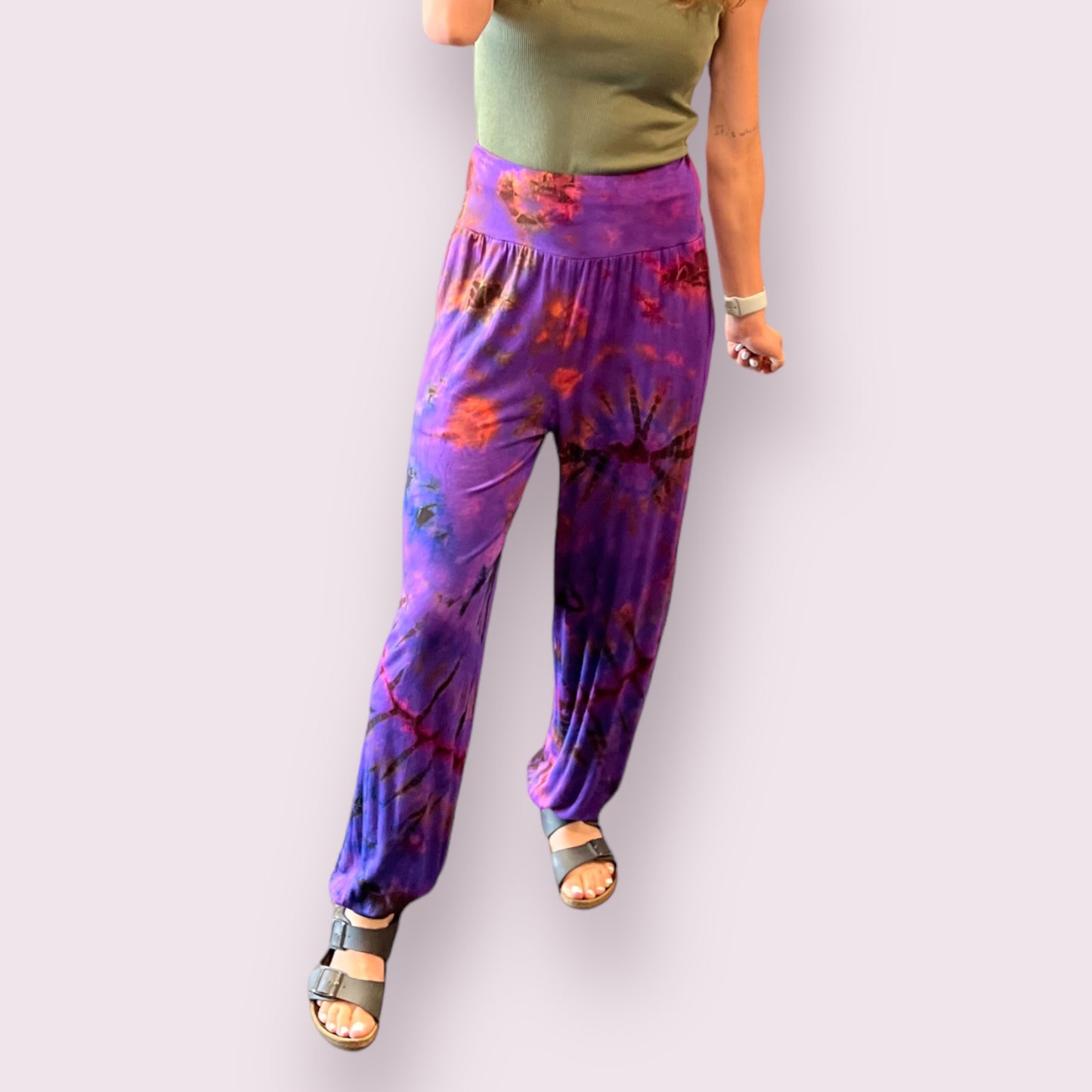 Midnight Hour Tye Dye Spandex Blend Harem Pants