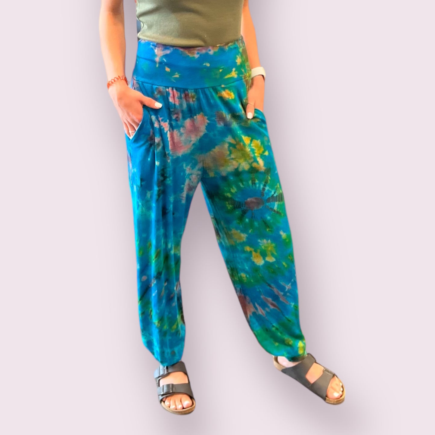 Midnight Hour Tye Dye Spandex Blend Harem Pants