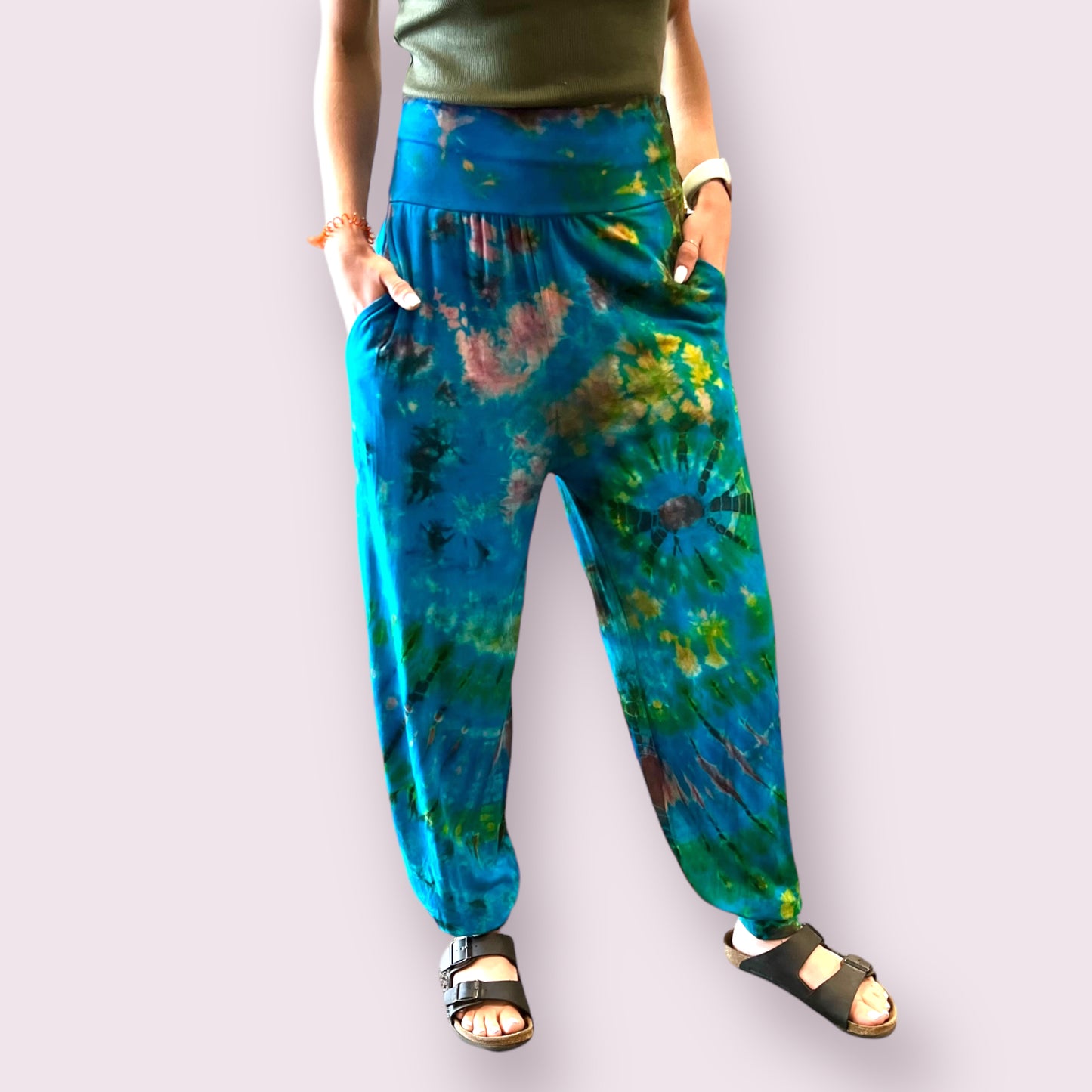 Midnight Hour Tye Dye Spandex Blend Harem Pants