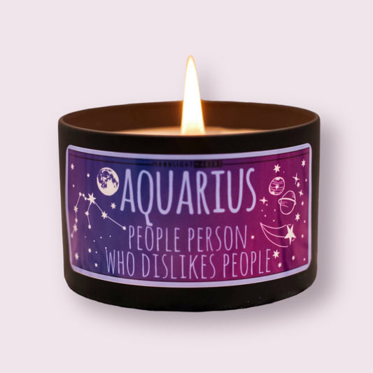 Aquarius zodiac Candle