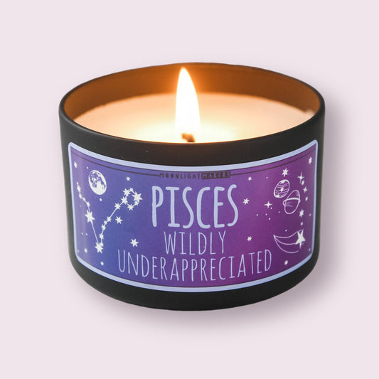 Pisces Zodiac Candle