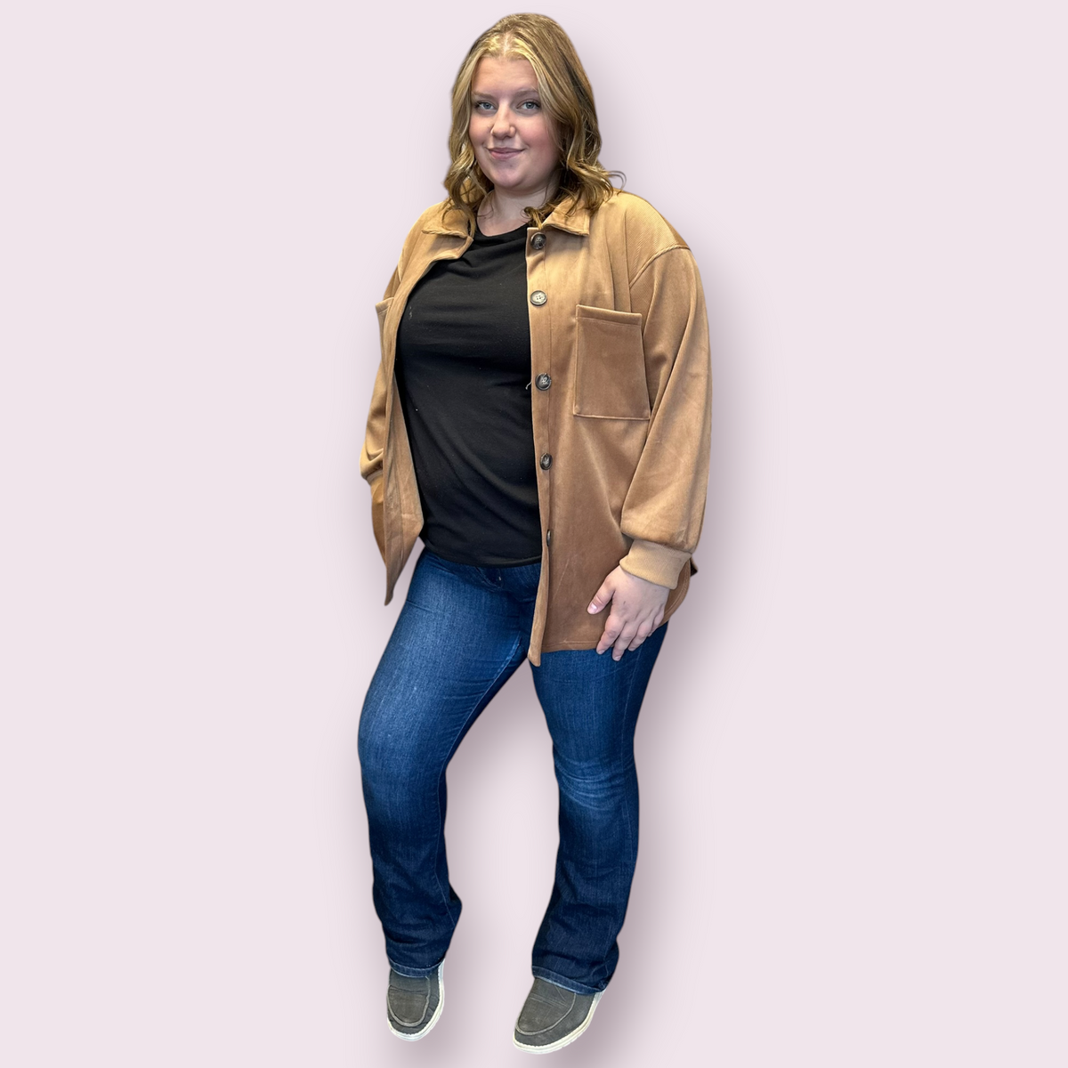 Amicis Lilian Oversized  Shirt: Camel