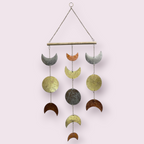 Metal Wall Hanging Mobile - Moon Phases Tri - Colored (Each)