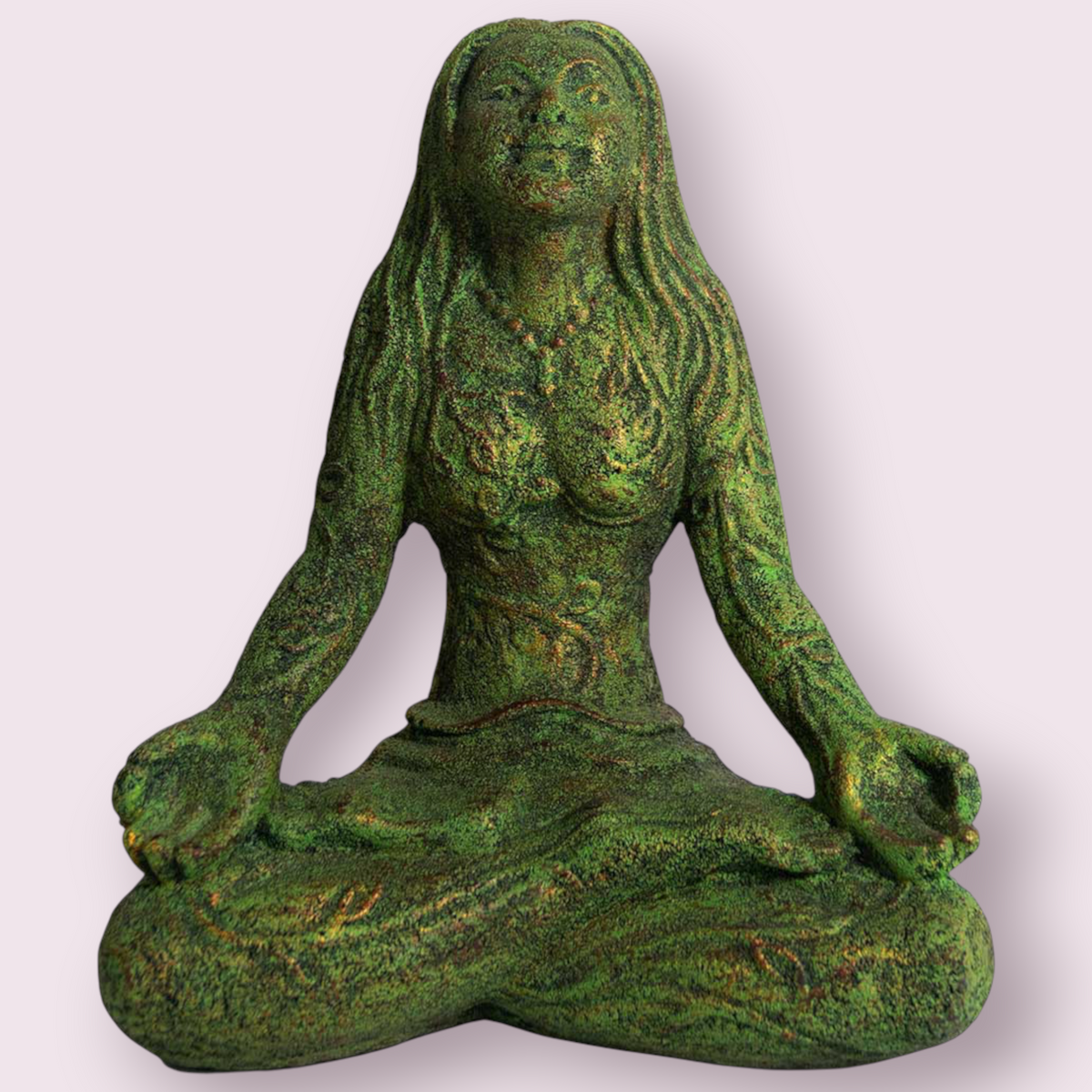 Volcanic Stone Statue - Mother Earth Lotus Pose