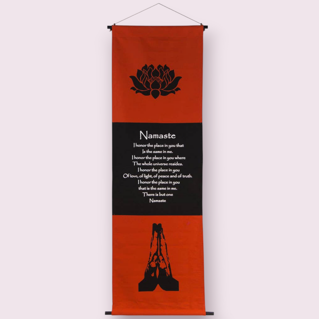 Cotton Inspirational Banner - Namaste (Each)