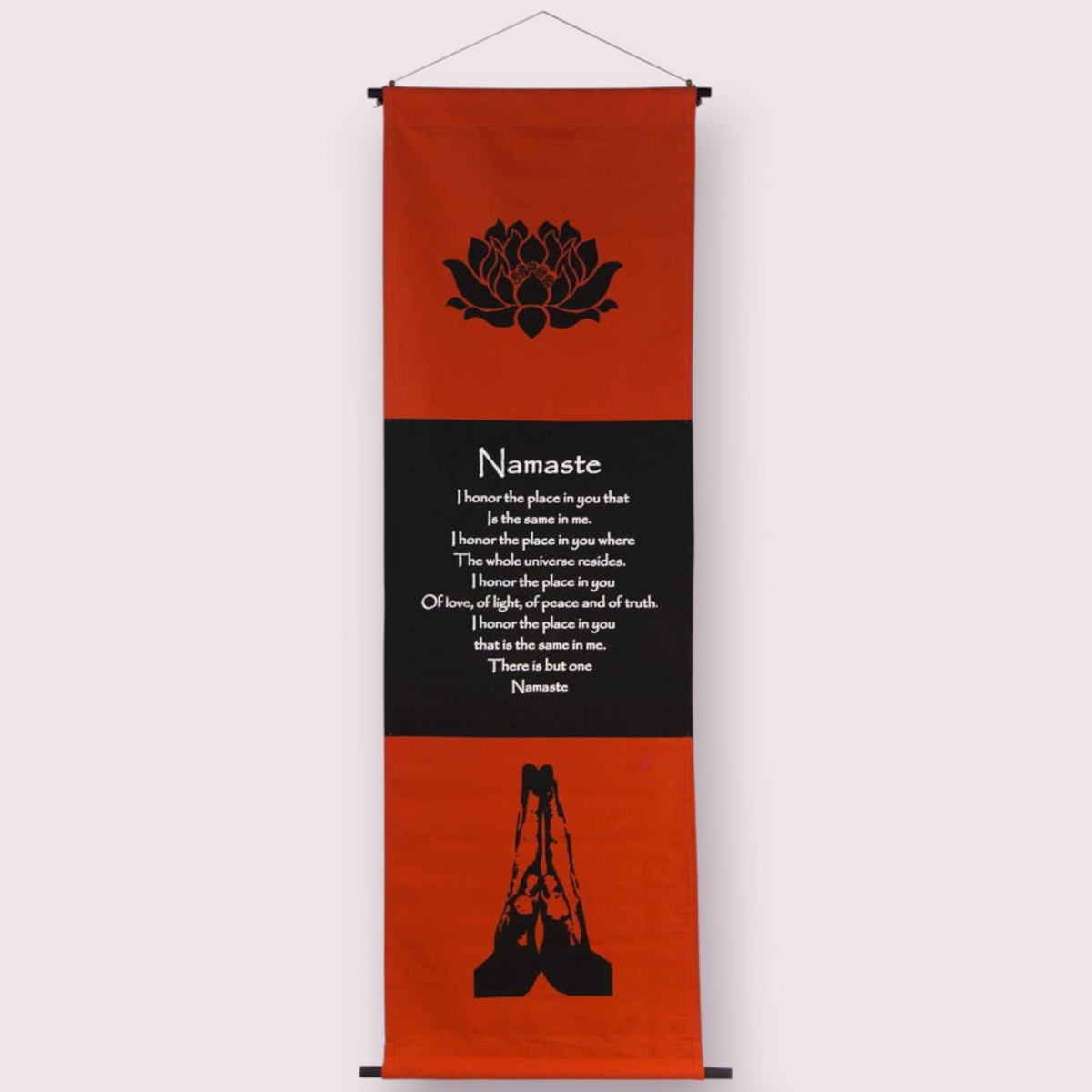 Cotton Inspirational Banner - Namaste (Each)