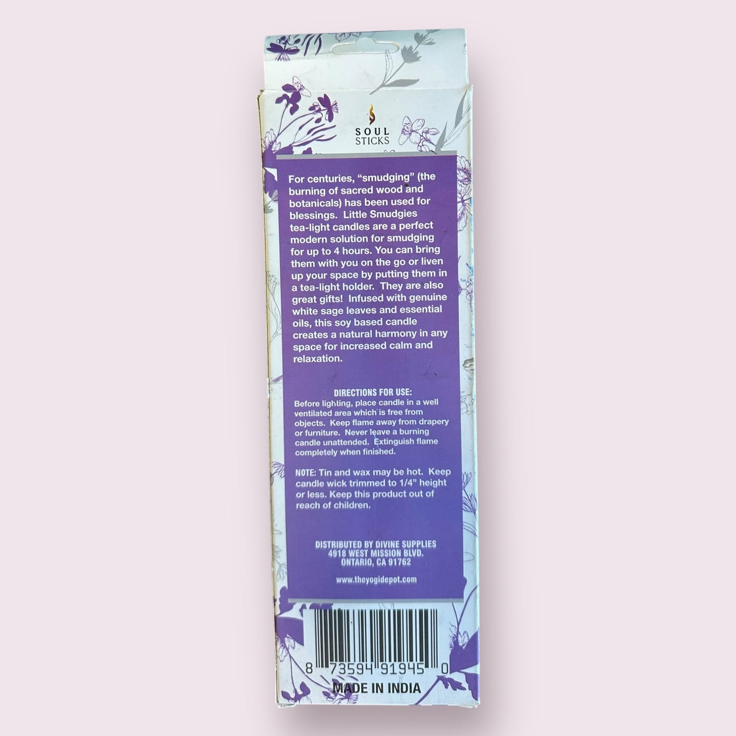 'Little Smudgies' Lavender Sage Smudge Candles