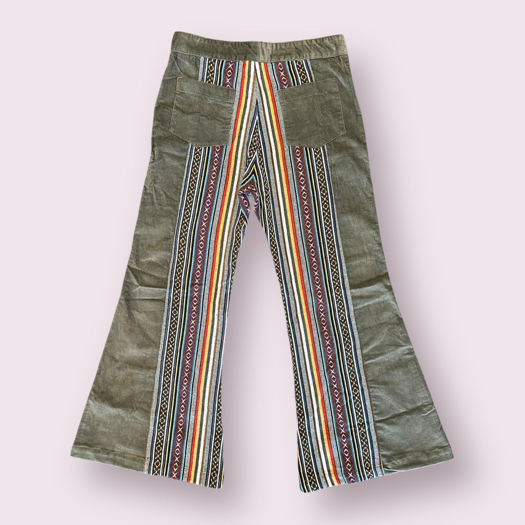 Corduroy and Gheri Bell Bottom Pants
