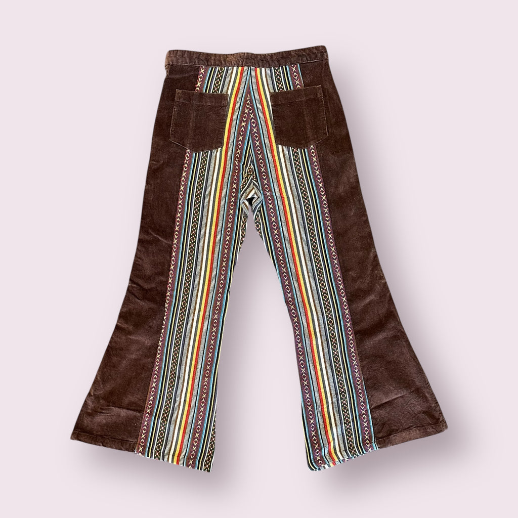 Corduroy and Gheri Bell Bottom Pants