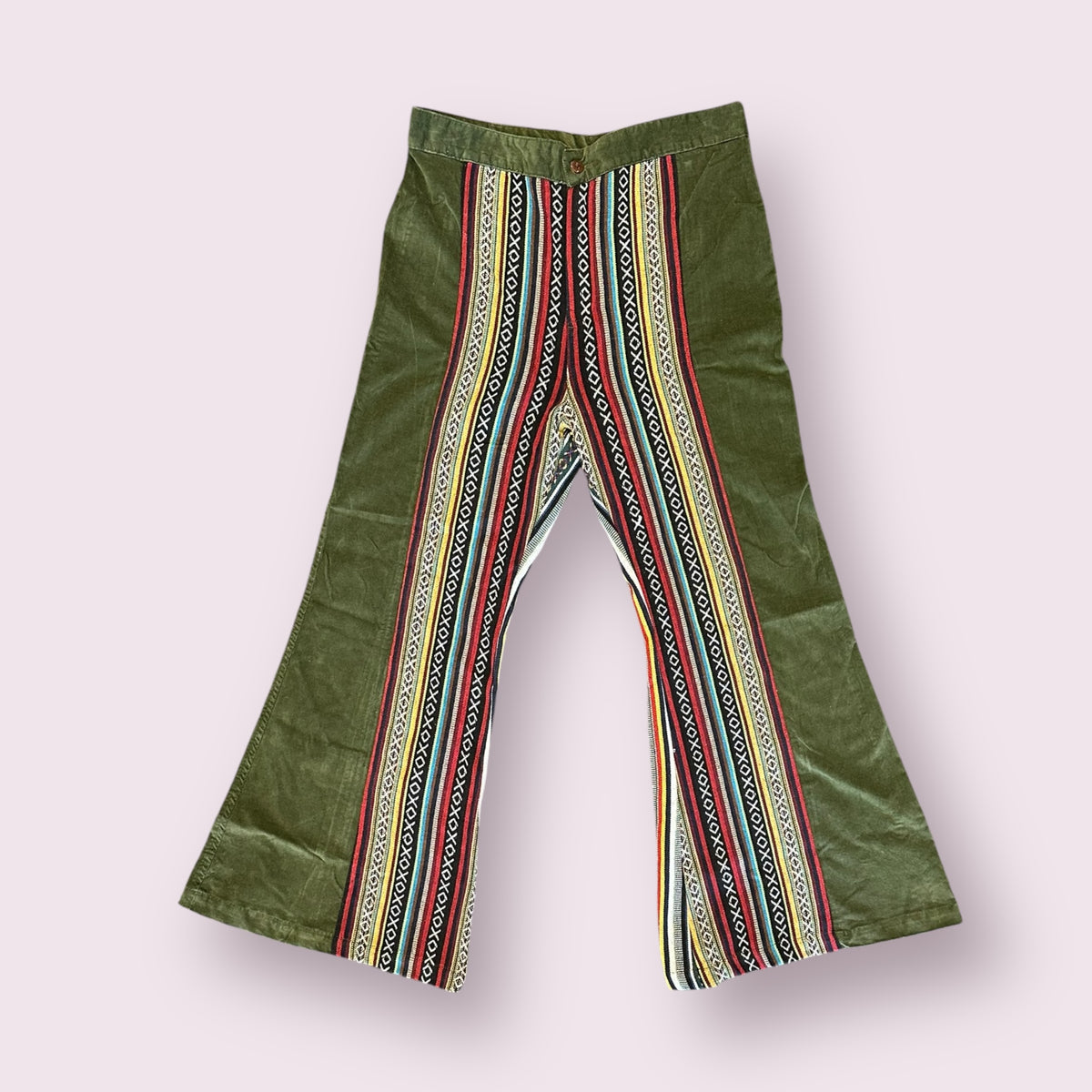 Corduroy and Gheri Bell Bottom Pants
