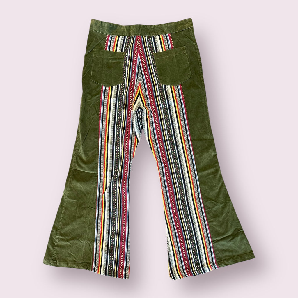 Corduroy and Gheri Bell Bottom Pants