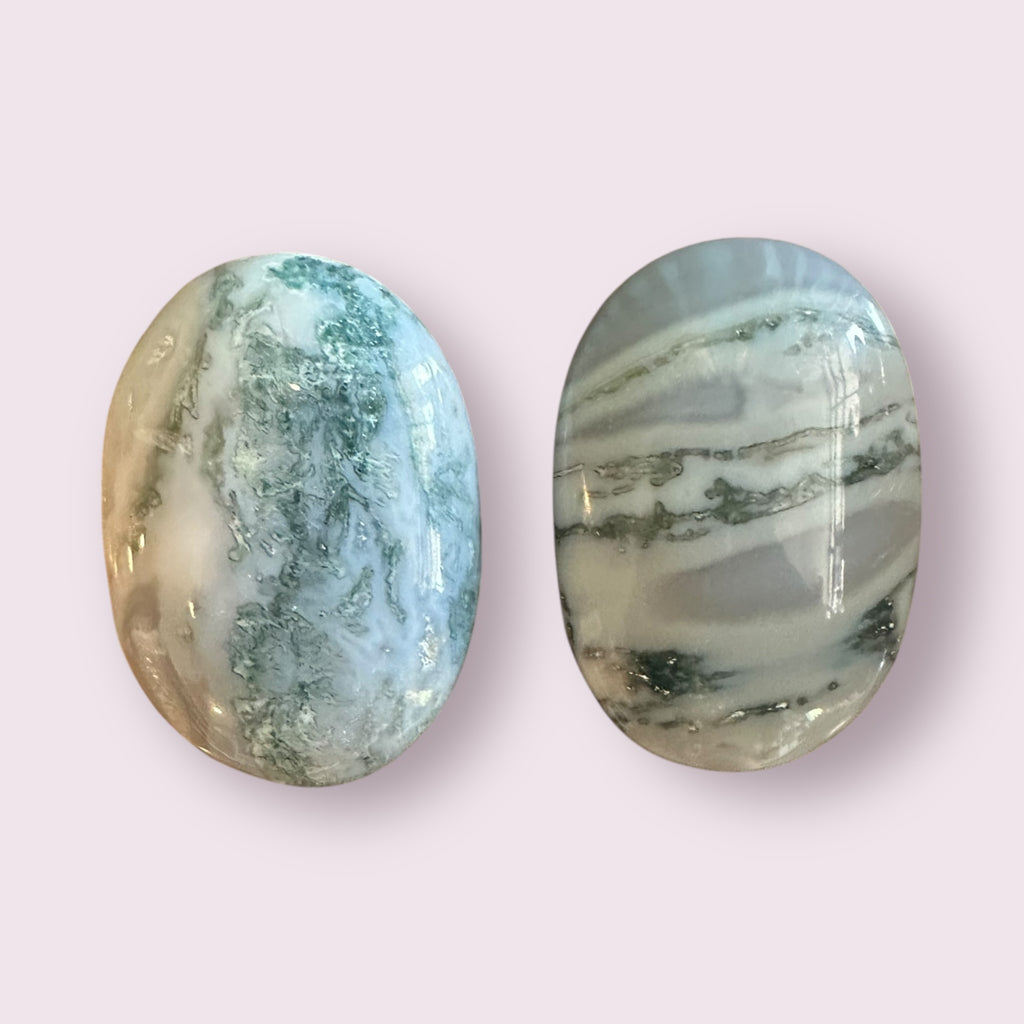 Palm Stone - Moss Agate | Moss Agate Gemstone