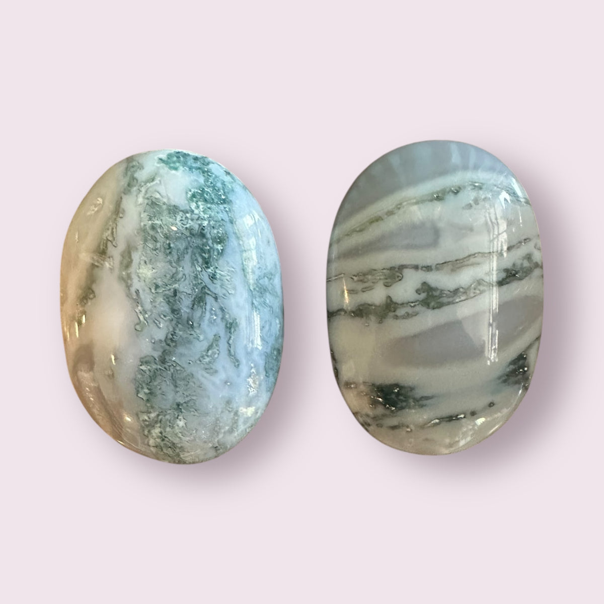 Palm Stone - Moss Agate | Moss Agate Gemstone