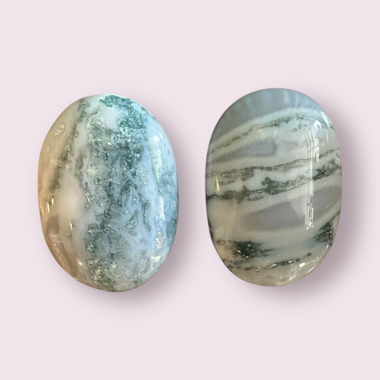 Palm Stone - Moss Agate | Moss Agate Gemstone