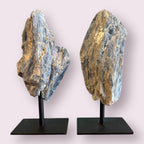 Blue Kyanite on Metal Base