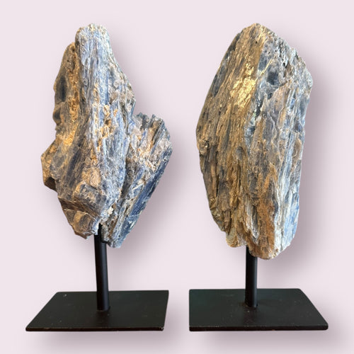 Blue Kyanite on Metal Base