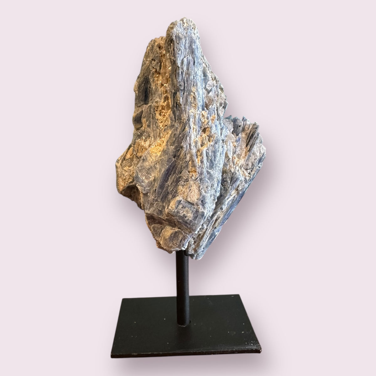Blue Kyanite on Metal Base