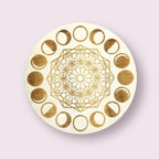 Moon Phases Wood Crystal Grid