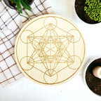 Wood Crystal Grid - Metatron (Each)