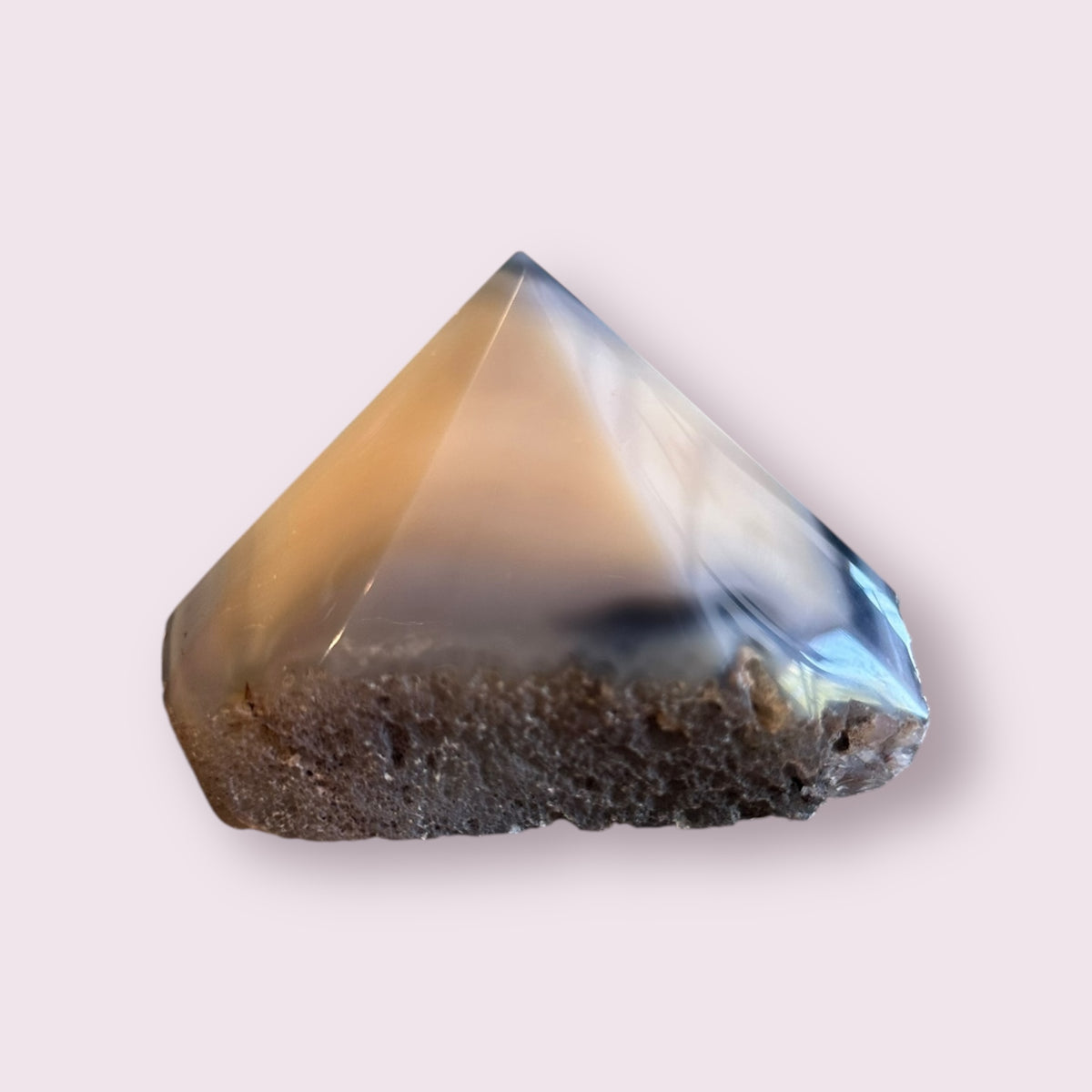 Teal Green Agate Point Base Cut